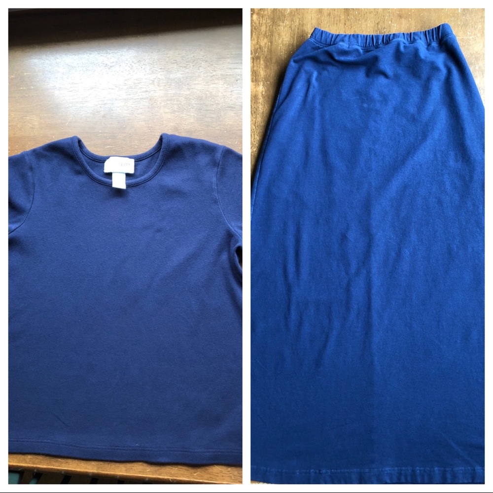 Navy Small 2-pc Skirt Set Size Small
